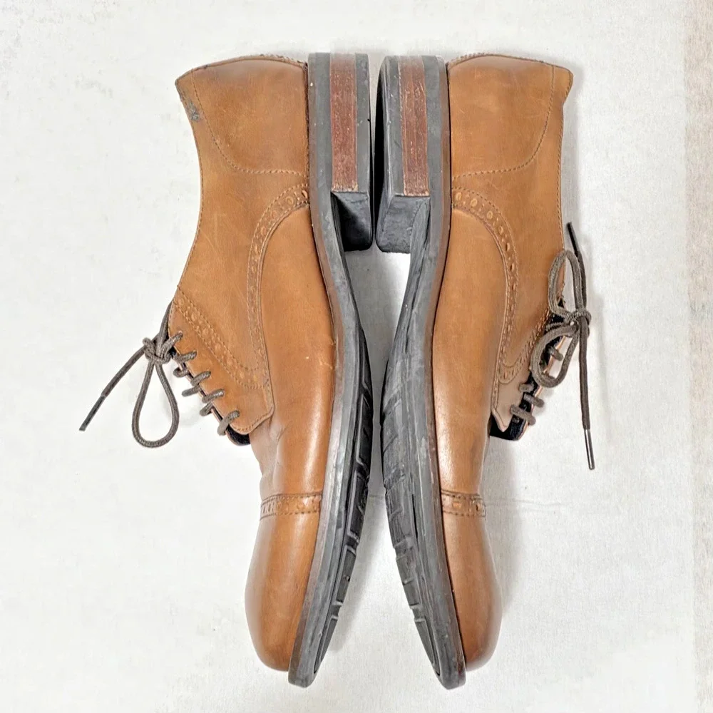Cole Haan Williams Cap Toe Oxford Mens 9.5 M British Tan Leather Shoes C26146